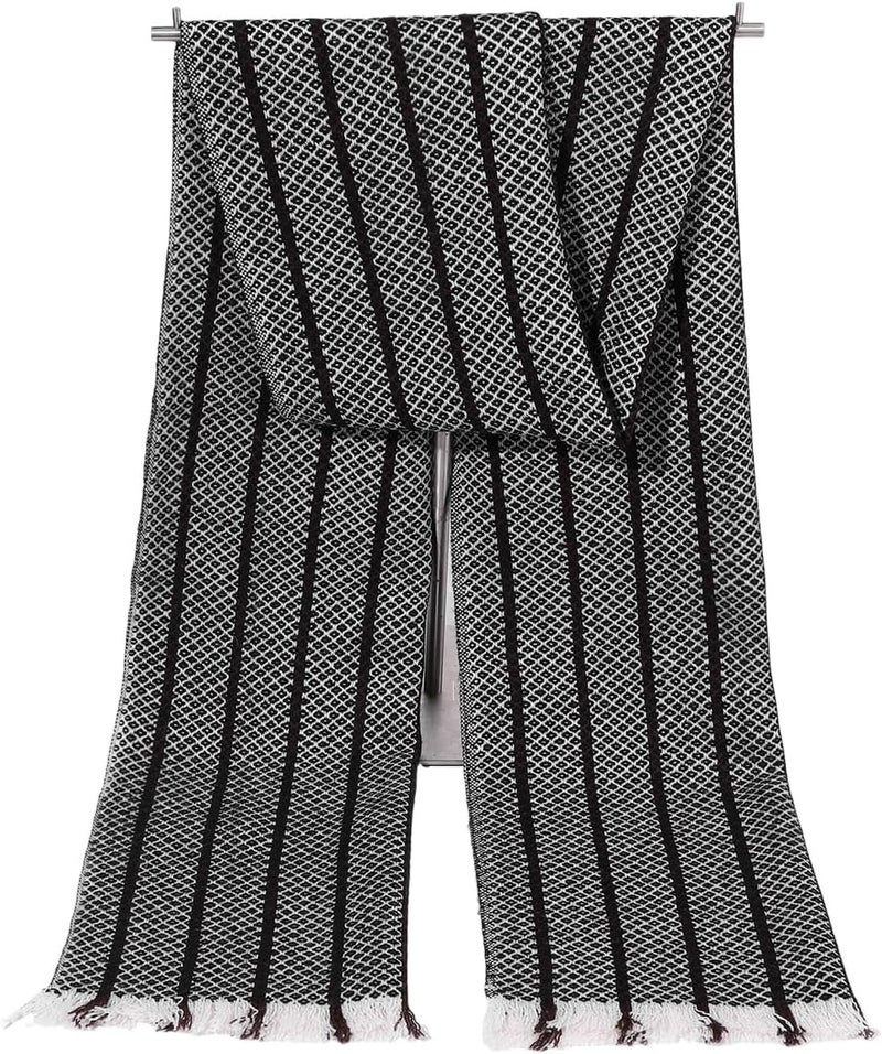 SKNSOFT Winter Wool Plaid Scarf for Men,Women Fashion Tartan Wrap Checkered Scarves - Image 4